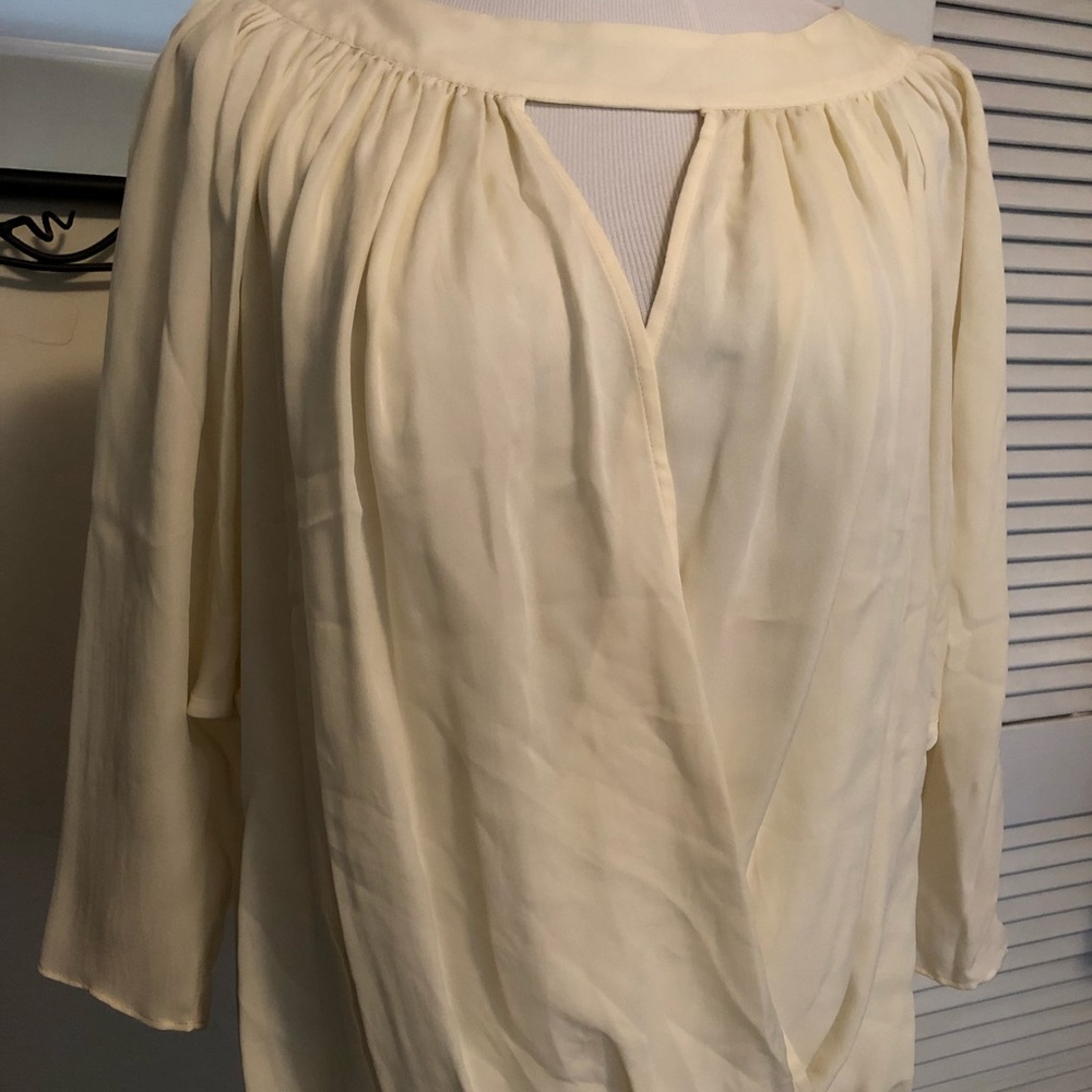 Cream silk top - never worn
